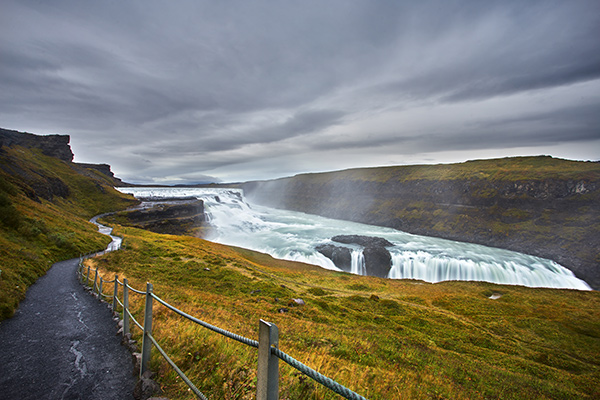 The beautiful, frightening waterfalls at Gullfoss